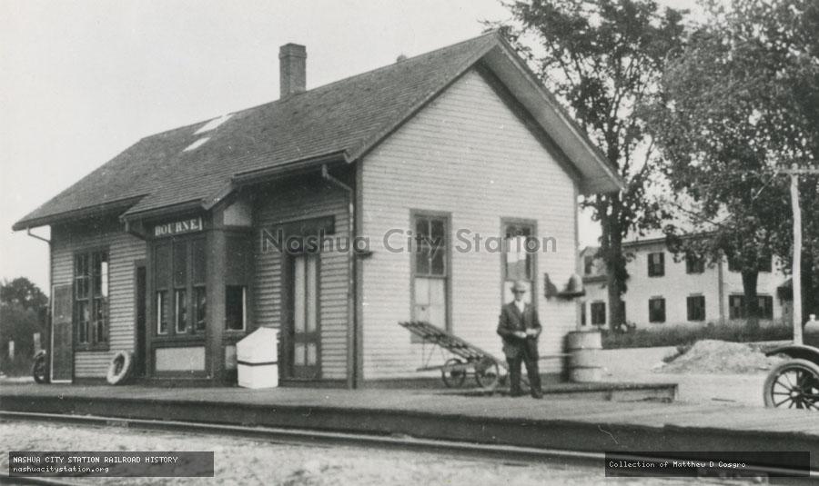 Postcard: Railroad Station, Bourne, Massachusetts